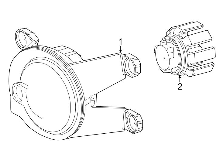 Diagram Front lamps. Fog lamps. for your 2022 Toyota Corolla Cross   