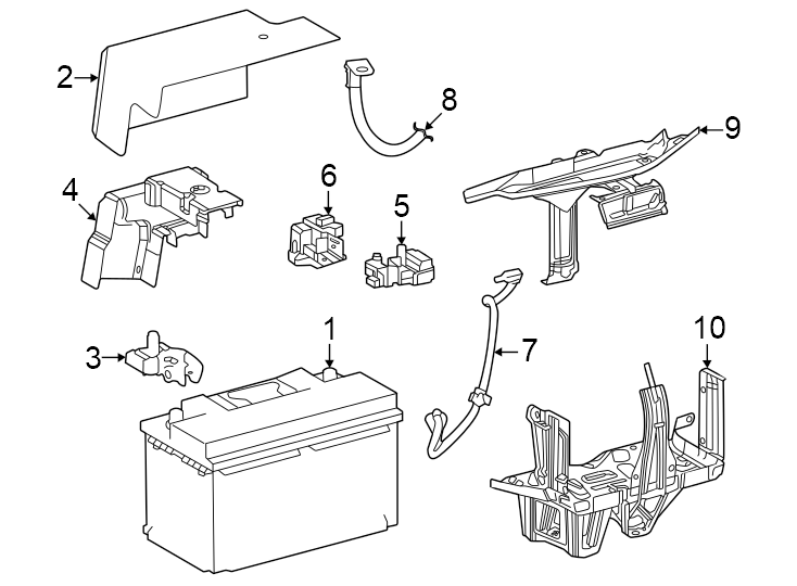 Diagram Battery. for your 2024 Toyota Land Cruiser   