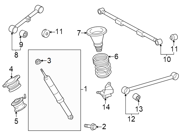 Diagram Rear suspension. Suspension components. for your 2002 Toyota RAV4   