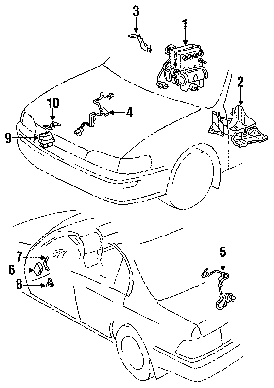 Diagram ELECTRICAL. ABS COMPONENTS. for your Toyota Corolla  