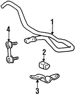 Diagram FRONT SUSPENSION. STABILIZER BAR & COMPONENTS. for your 1986 Toyota Tercel   