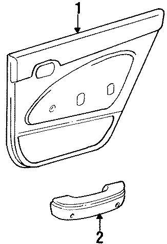 Diagram REAR DOOR. INTERIOR TRIM. for your 2010 Toyota Prius   