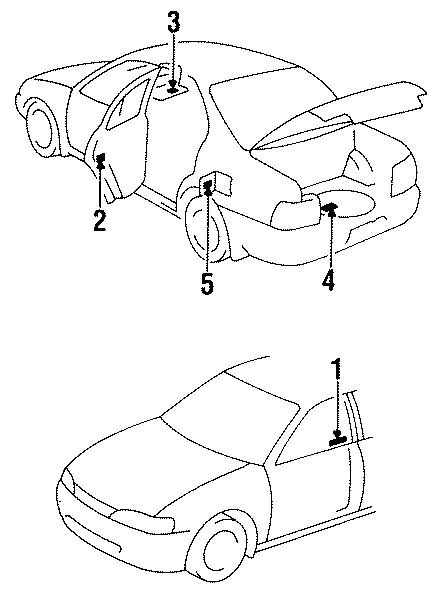 Diagram INFORMATION LABELS. for your 1996 Toyota