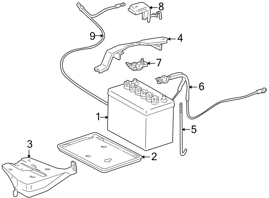 Diagram BATTERY. for your 2006 Toyota Camry 3.3L V6 M/T SE SEDAN 