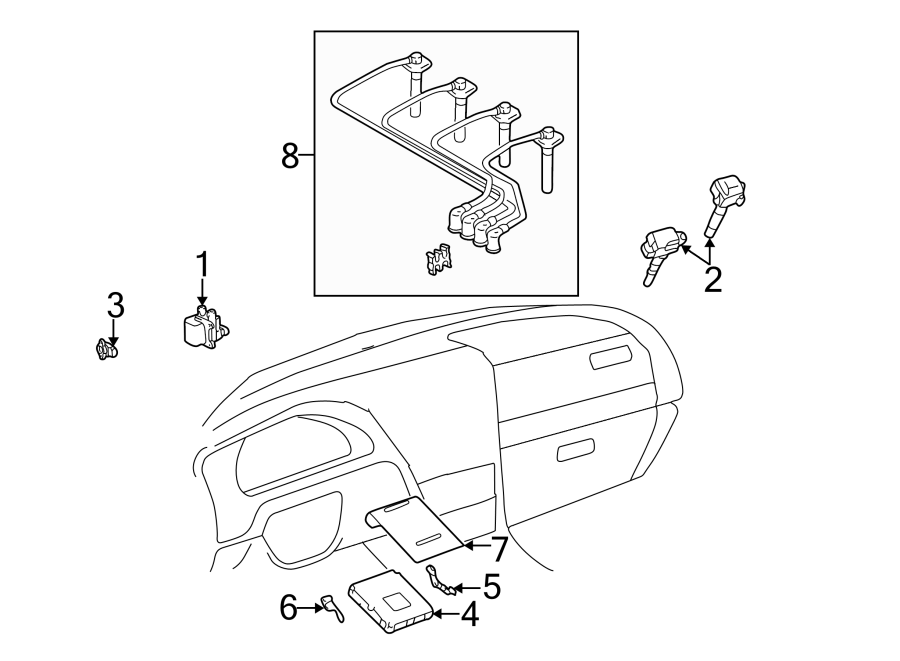 Diagram IGNITION SYSTEM. for your 2008 Toyota Camry   