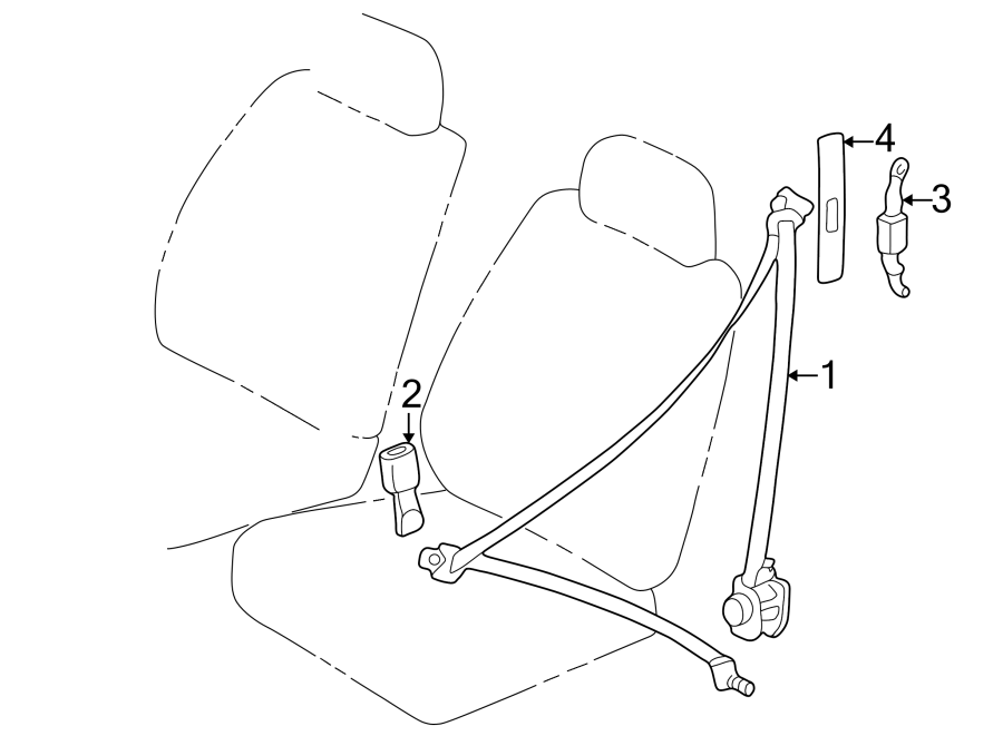 Diagram RESTRAINT SYSTEMS. FRONT SEAT BELTS. for your 2017 Toyota Tundra 5.7L i-Force V8 A/T RWD SR5 Crew Cab Pickup Fleetside 