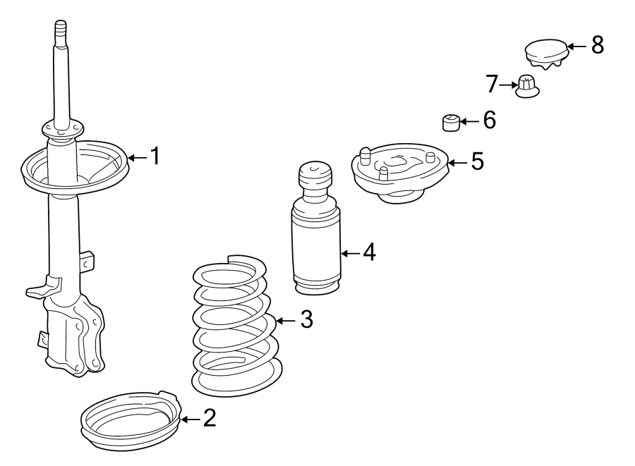 Diagram REAR SUSPENSION. STRUTS & COMPONENTS. for your Toyota Corolla  