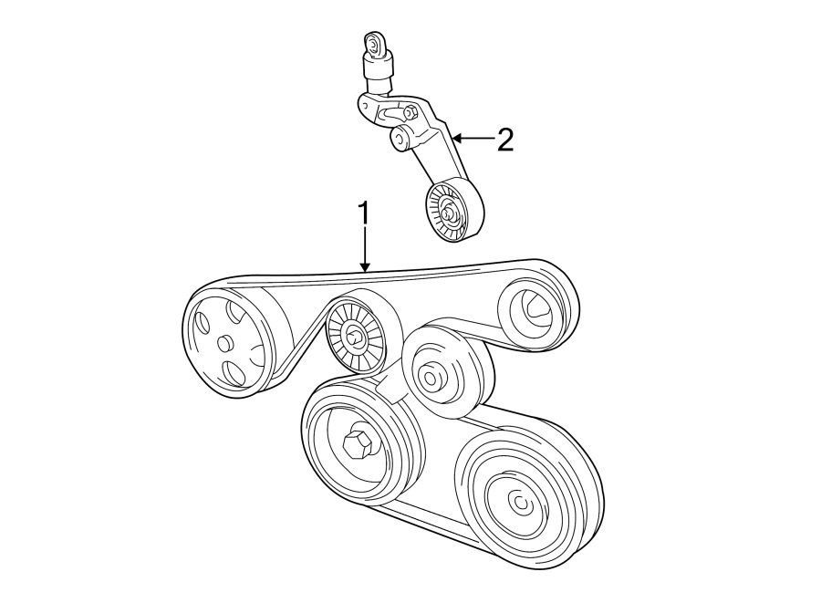 Diagram BELTS & PULLEYS. for your 2014 Toyota Venza   