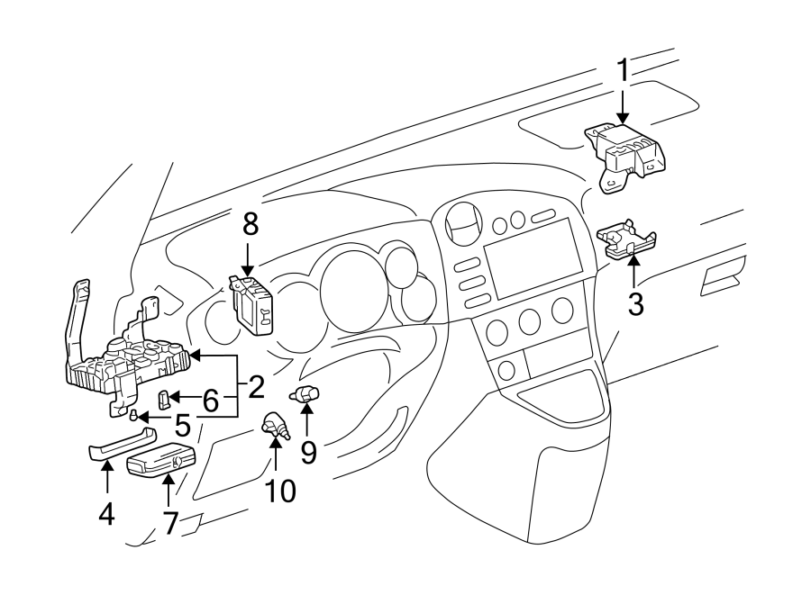 Diagram ELECTRICAL COMPONENTS. for your 2007 Toyota Corolla  LE SEDAN 