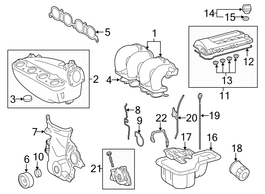 Diagram ENGINE / TRANSAXLE. ENGINE PARTS. for your 2008 Toyota Tacoma 4.0L V6 M/T RWD Base Crew Cab Pickup Fleetside 