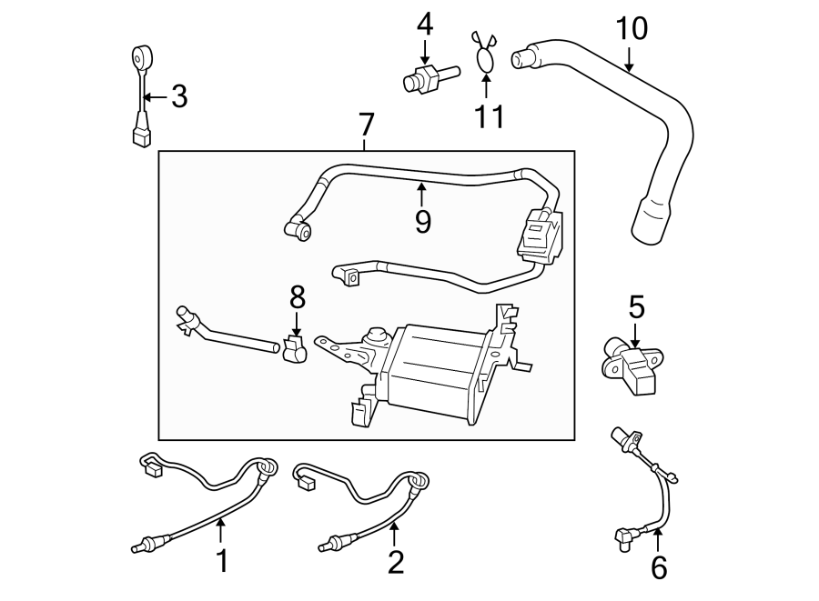 Diagram EMISSION SYSTEM. EMISSION COMPONENTS. for your 2008 Toyota Corolla   