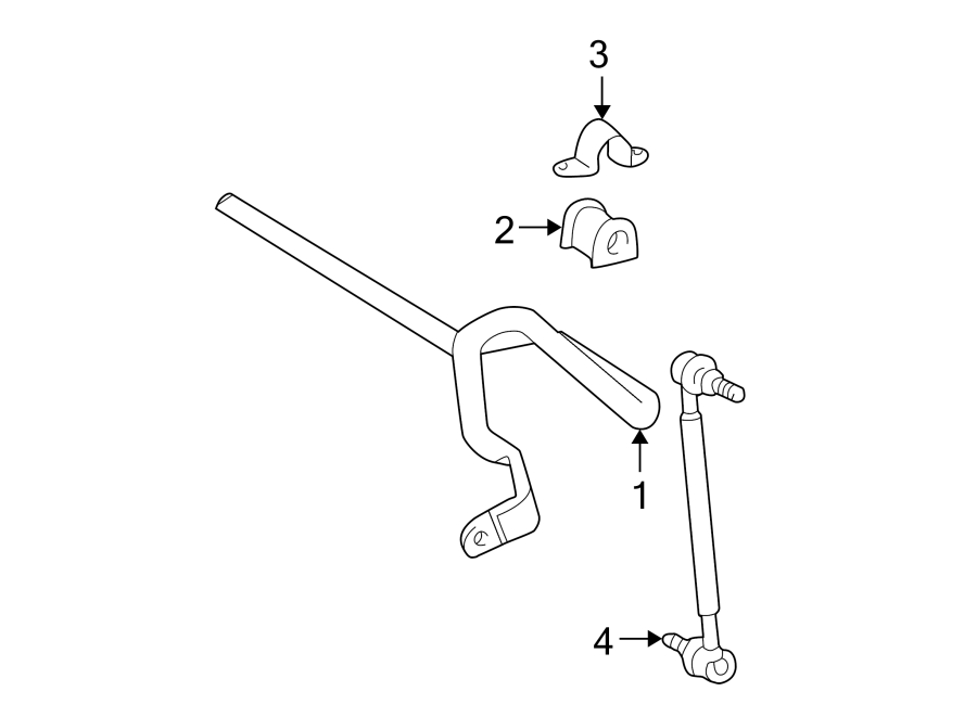 Diagram FRONT SUSPENSION. STABILIZER BAR & COMPONENTS. for your 2014 Toyota Prius v  Five Wagon 