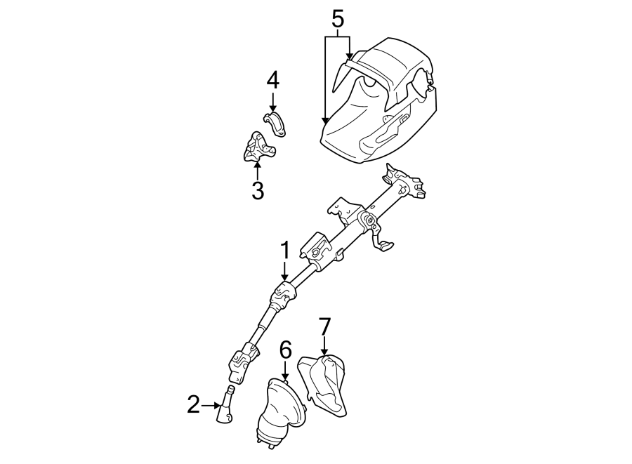 Diagram STEERING COLUMN ASSEMBLY. for your 1995 Toyota 4Runner   