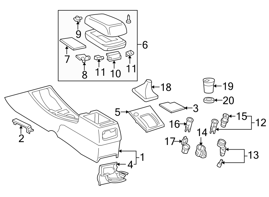 Diagram CENTER CONSOLE. for your 2014 Toyota Tundra   