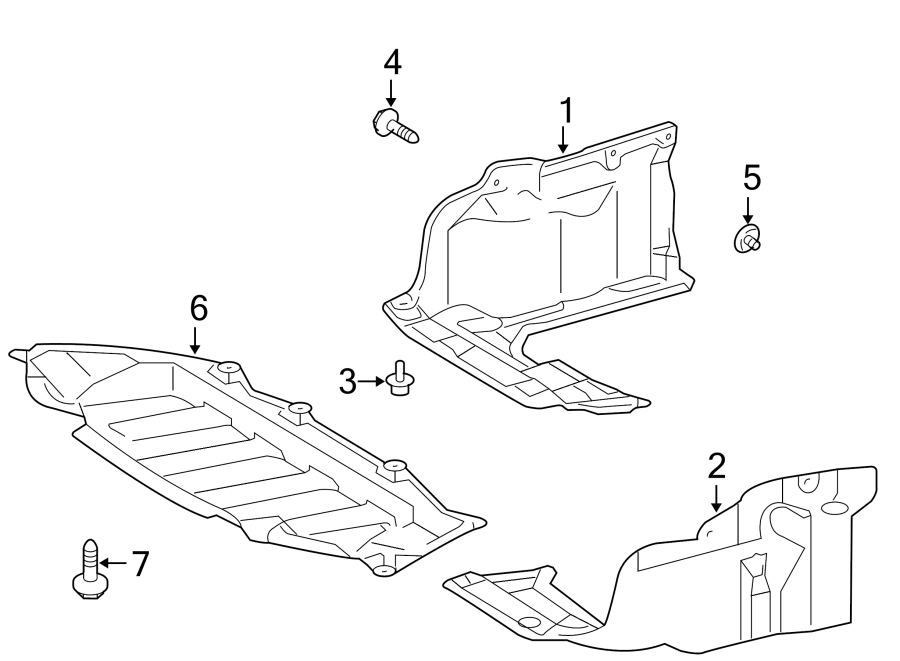 Diagram RADIATOR SUPPORT. SPLASH SHIELDS. for your 1996 Toyota