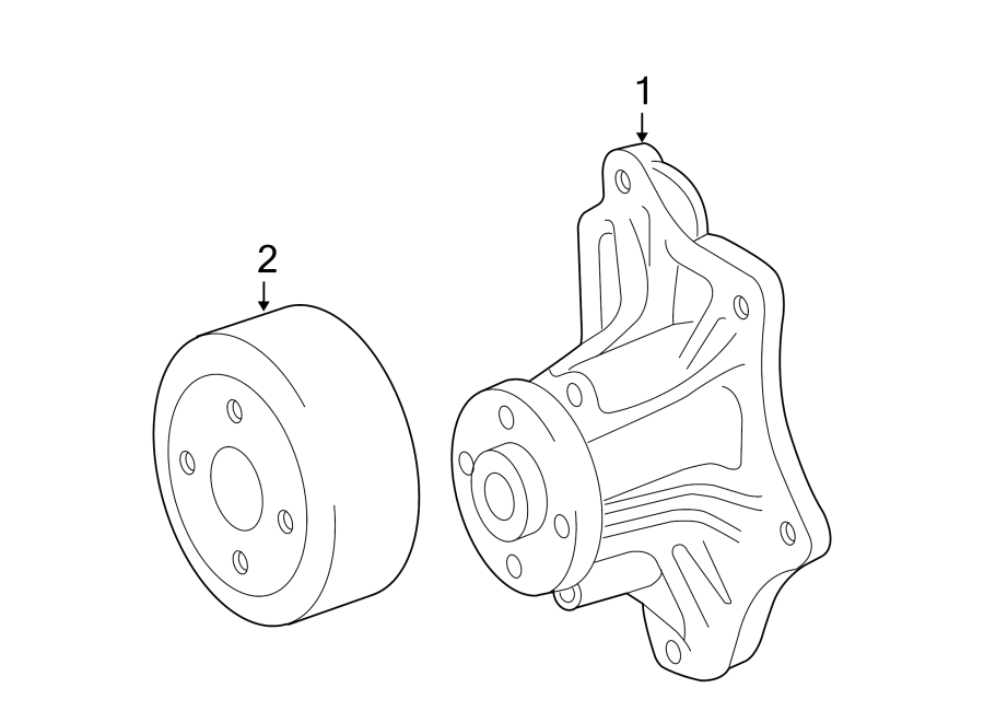 Diagram WATER PUMP. for your 2012 Toyota Tacoma  Base Standard Cab Pickup Fleetside 