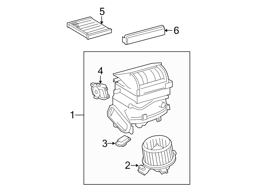 Diagram AIR CONDITIONER & HEATER. BLOWER MOTOR & FAN. for your 2020 Toyota Prius Prime   