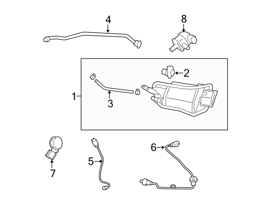 Diagram EMISSION SYSTEM. EMISSION COMPONENTS. for your 1991 Toyota Corolla   