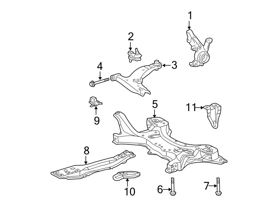 Diagram FRONT SUSPENSION. SUSPENSION COMPONENTS. for your Toyota