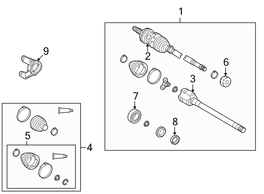 Diagram FRONT SUSPENSION. DRIVE AXLES. for your Toyota Corolla  