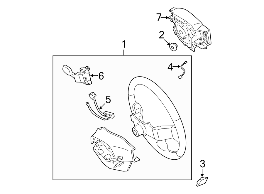 Diagram STEERING WHEEL & TRIM. for your 2022 Toyota 4Runner 4.0L V6 A/T 4WD SR5 Sport Utility 