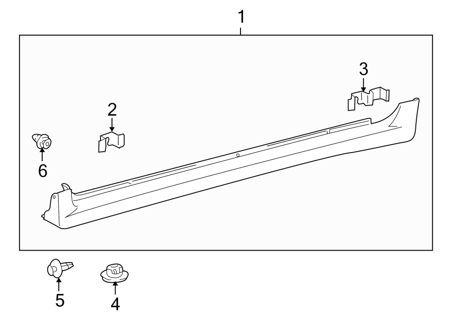 Diagram PILLARS. ROCKER & FLOOR. EXTERIOR TRIM. for your 2023 Toyota Prius   