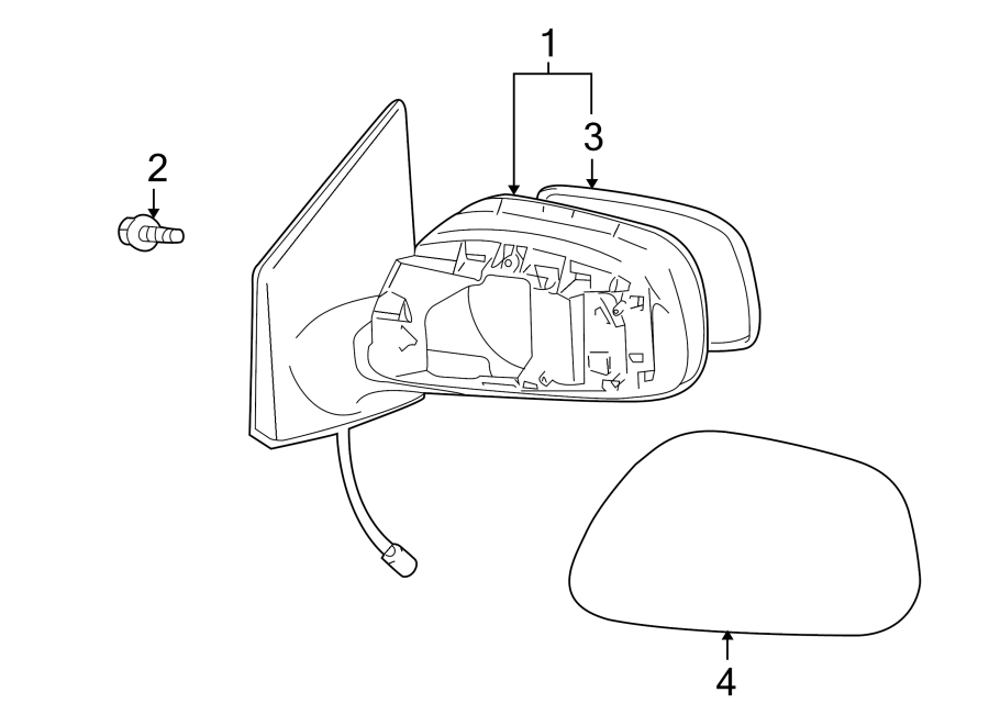 Diagram FRONT DOOR. OUTSIDE MIRRORS. for your 2011 Toyota Avalon   