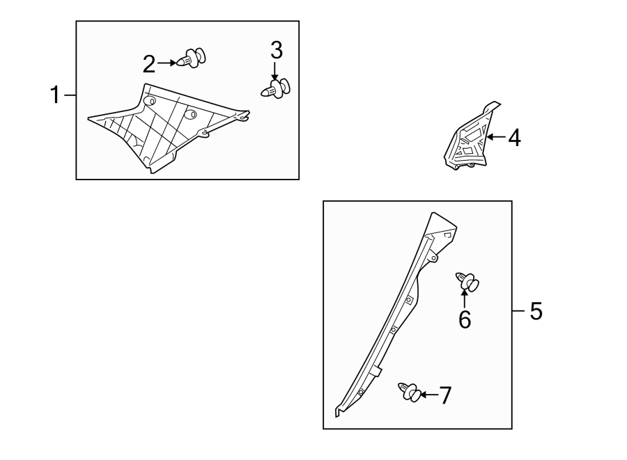 Diagram QUARTER PANEL. INTERIOR TRIM. for your 2011 Toyota Tundra  Limited Extended Cab Pickup Fleetside 