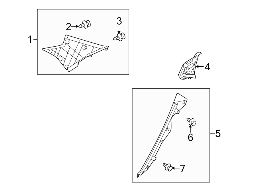 Diagram QUARTER PANEL. INTERIOR TRIM. for your 2017 Toyota Tundra  Limited Extended Cab Pickup Fleetside 