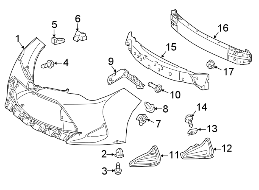 Diagram FRONT BUMPER. BUMPER & COMPONENTS. for your 2003 Toyota RAV4   