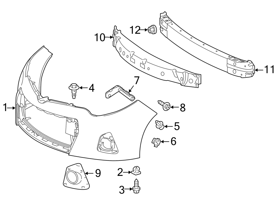 Diagram FRONT BUMPER. BUMPER & COMPONENTS. for your 2003 Toyota Echo   