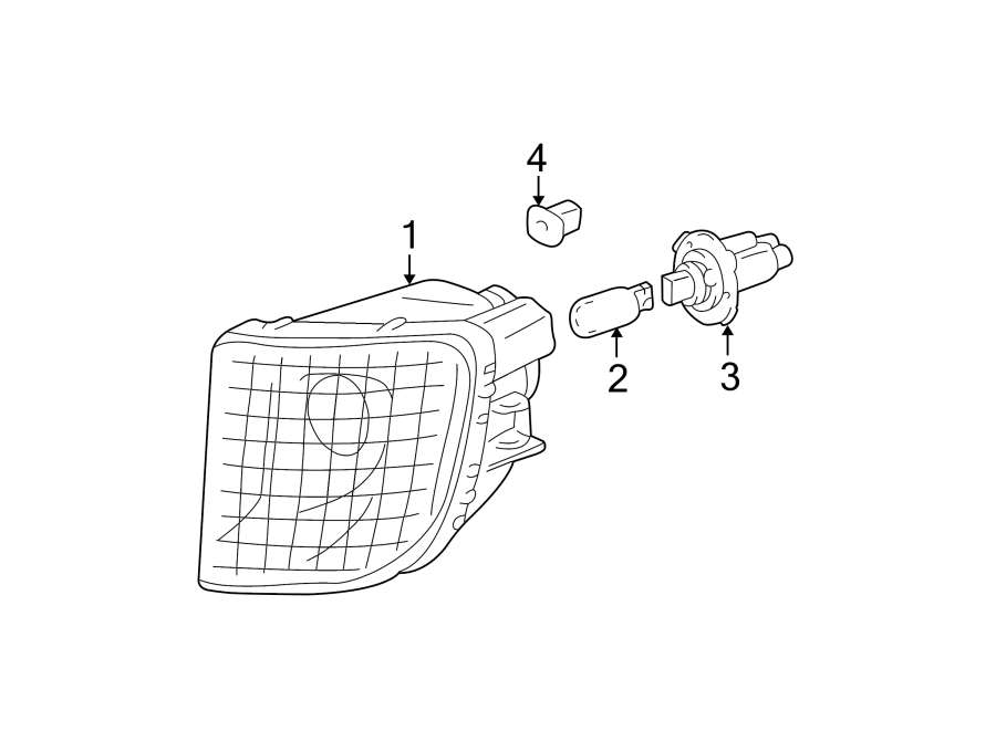 Diagram FRONT LAMPS. SIGNAL LAMPS. for your 2000 Toyota Avalon  XLS Sedan 