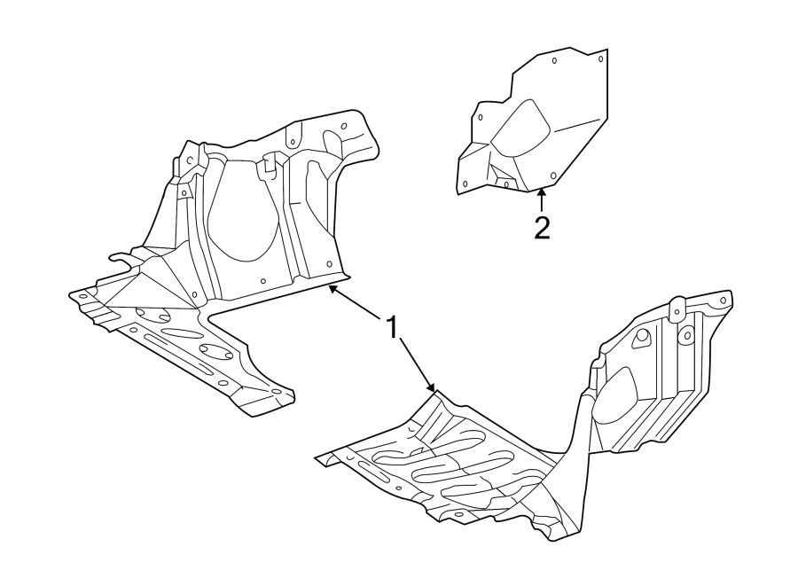 Diagram RADIATOR SUPPORT. SPLASH SHIELDS. for your 2013 Toyota Avalon  LIMITED SEDAN 