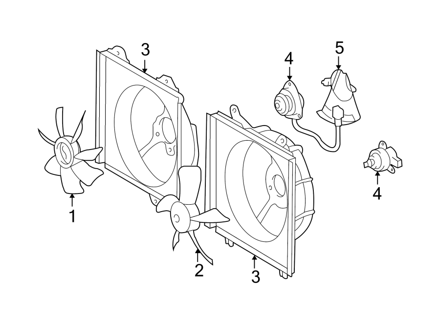 Diagram COOLING FAN. for your 2012 Toyota Tacoma  Base Standard Cab Pickup Fleetside 