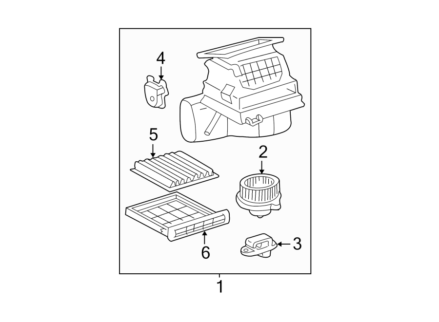 Diagram AIR CONDITIONER & HEATER. BLOWER MOTOR & FAN. for your 2008 Toyota Prius   