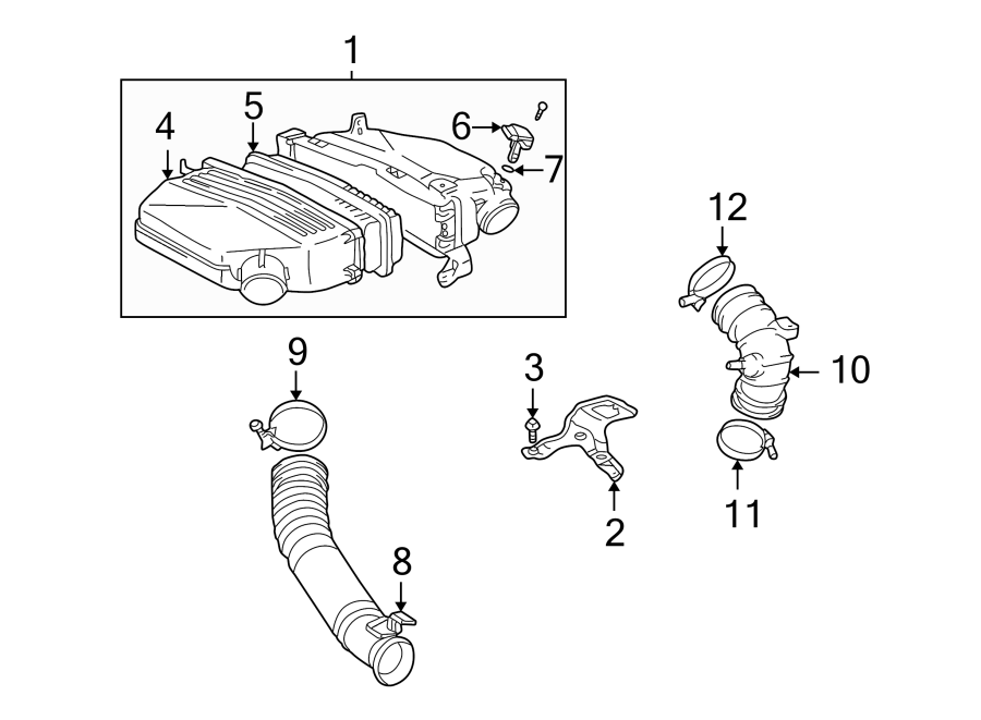 Diagram AIR INTAKE. for your 2009 Toyota Tacoma   