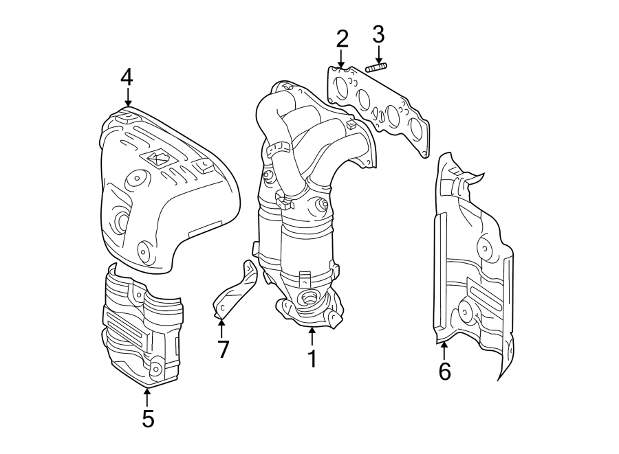 Diagram EXHAUST SYSTEM. MANIFOLD. for your 2022 Toyota 4Runner   