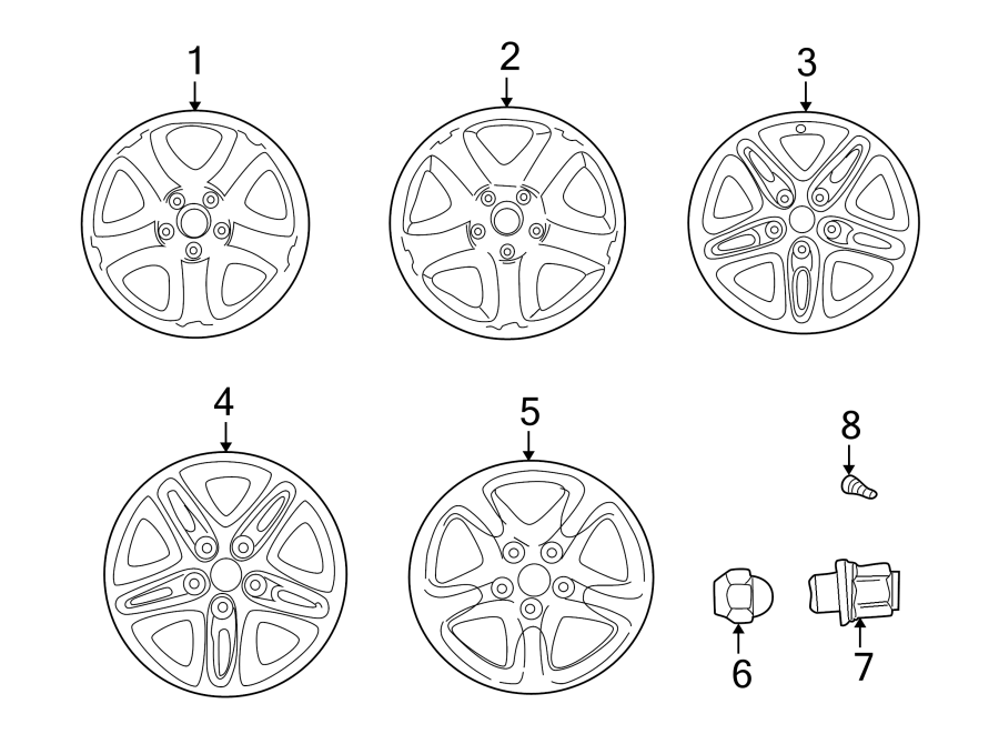 Diagram WHEELS. for your 1989 Toyota Tercel   