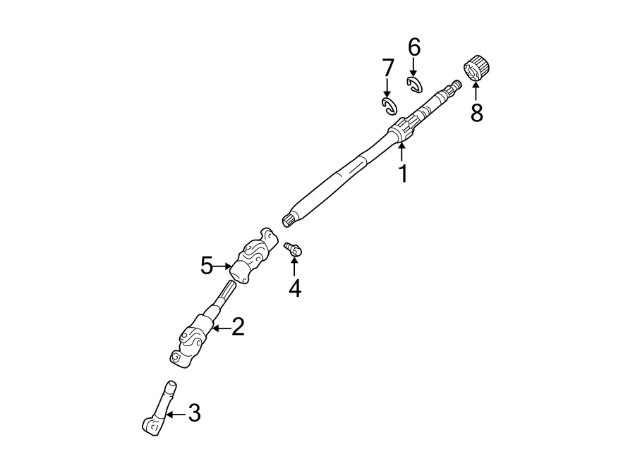 Diagram STEERING COLUMN. SHAFT & INTERNAL COMPONENTS. for your 2023 Toyota 4Runner  40th Anniversary Edition Sport Utility 