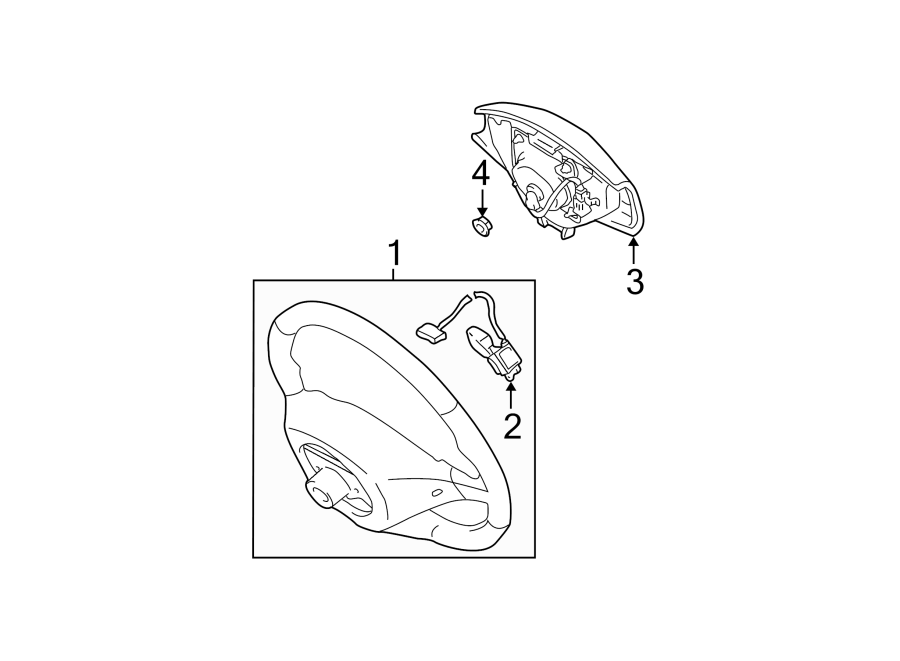 Diagram STEERING WHEEL & TRIM. for your 2000 Toyota 4Runner   