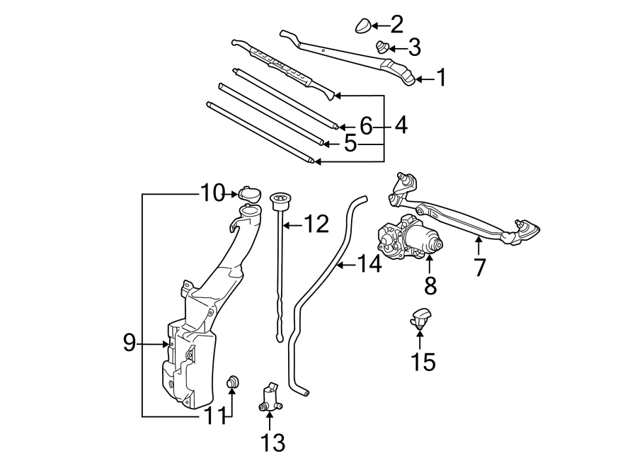 Diagram WINDSHIELD. WIPER & WASHER COMPONENTS. for your 1989 Toyota Corolla   