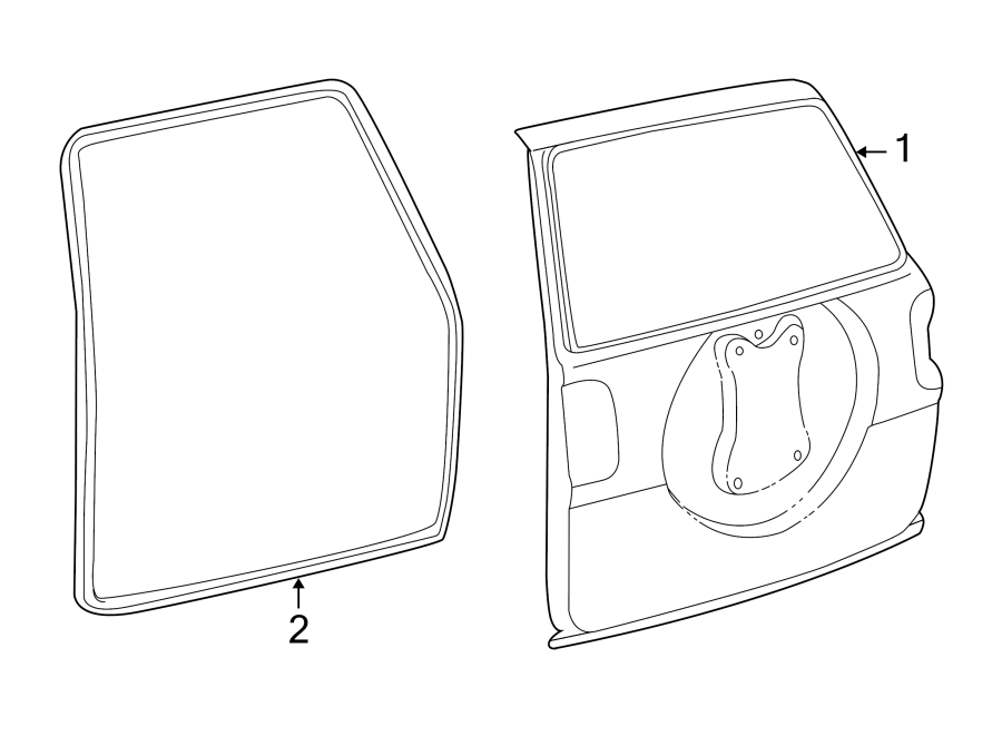 Diagram BACK DOOR. DOOR & COMPONENTS. for your 2010 Toyota FJ Cruiser   