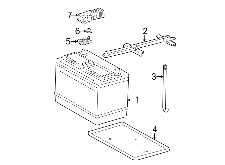 Diagram BATTERY. for your 2004 Toyota Camry 3.0L V6 M/T LE SEDAN 