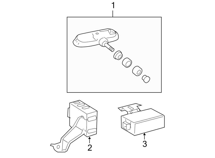 Diagram TIRE PRESSURE MONITOR COMPONENTS. for your 2018 Toyota Corolla   