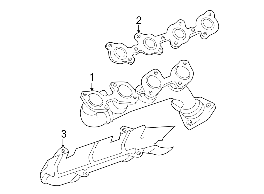 Diagram EXHAUST SYSTEM. MANIFOLD. for your 2011 Toyota Sienna   