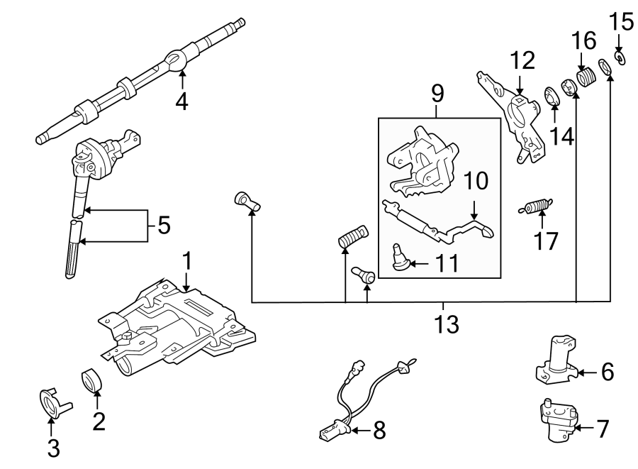 Diagram STEERING COLUMN ASSEMBLY. for your Toyota 4Runner  