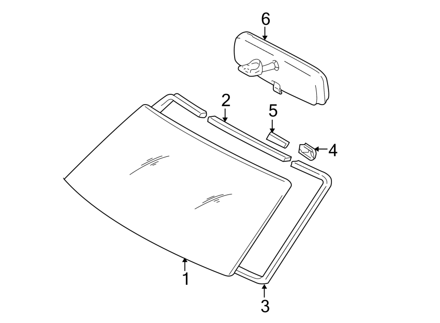 Diagram WINDSHIELD. GLASS. for your Toyota Camry  