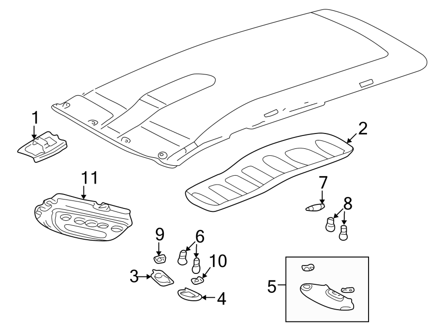 Diagram OVERHEAD CONSOLE. for your Toyota Sequoia  