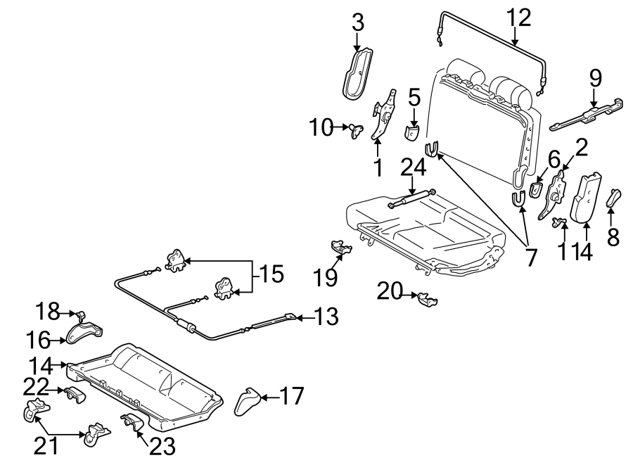 Diagram SEATS & TRACKS. TRACKS & COMPONENTS. for your 2003 Toyota Sequoia   