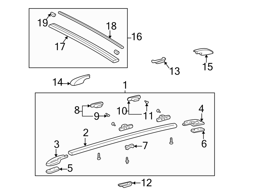 Diagram LUGGAGE CARRIER. for your Toyota Avalon  